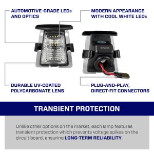 Jeep Wrangler JK License Plate Light (1) - FORM Lighting - LED - 2007